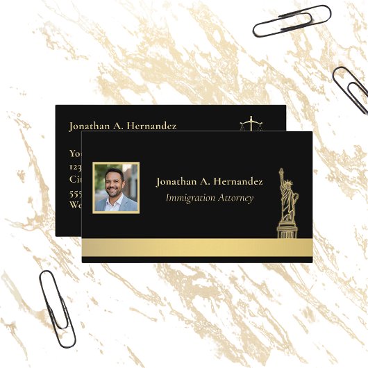 Immigratie advocaat of advocaat Elegante foto Visitekaartje