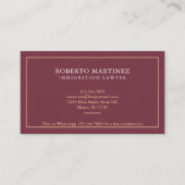 Immigratie advocaat tweetalig Engels Spaans Visitekaartje (Voorkant)