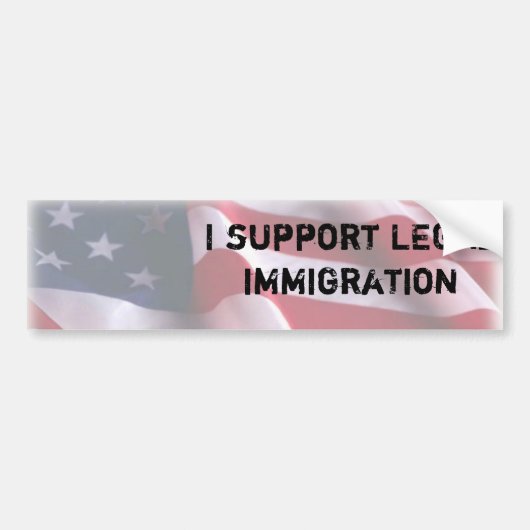 Immigratie Bumpersticker (Voorkant)