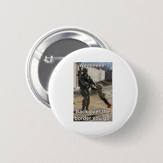 Immigratie en Button aan de grens (Voorkant /achterkant)