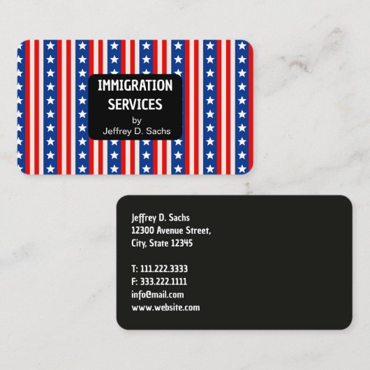 Immigratie- en naturalisatiediensten visitekaartje (Voorkant / Achterkant)