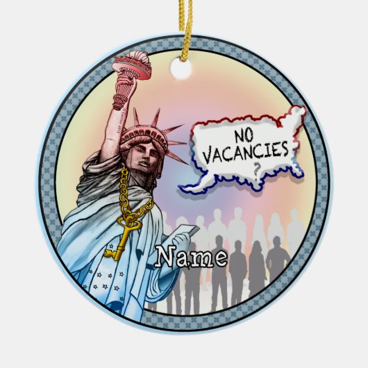 Immigratie Politiek Keramisch Ornament (Voorkant)