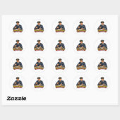 Immigratieambtenaar sticker – Afgestempeld goedgek (Vel)