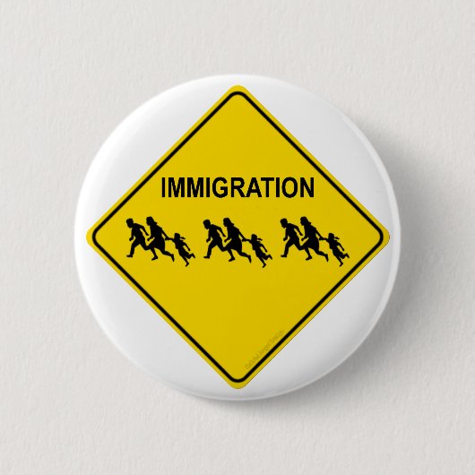 Immigratieoversteek Ronde Button 5,7 Cm (Voorkant)