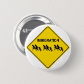 Immigratieoversteek Ronde Button 5,7 Cm (Voorkant /achterkant)