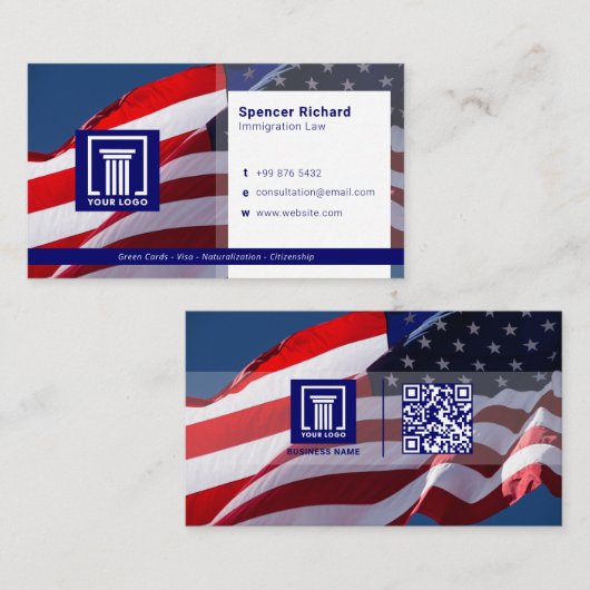Immigration Attorney | Modern Visitekaartje (Voorkant / Achterkant)