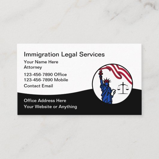 Immigration Naturalization Attorney Visitekaartje (Voorkant)
