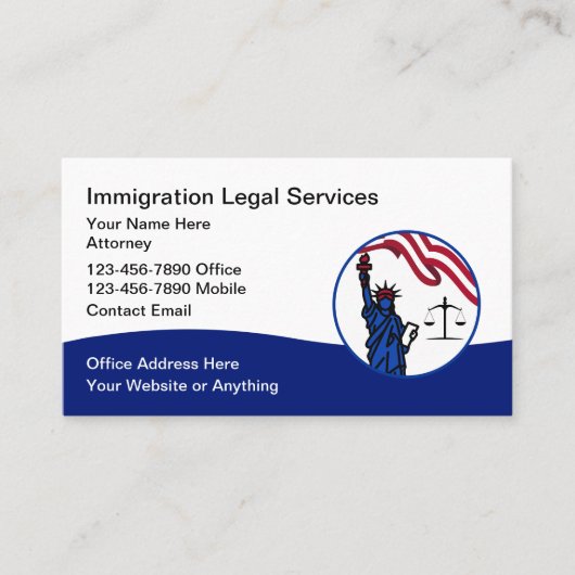 Immigration Naturalization Attorney Visitekaartje (Voorkant)