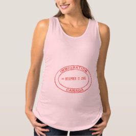 Immigration Visa Stamp Canada Comedy Baby Tanktop