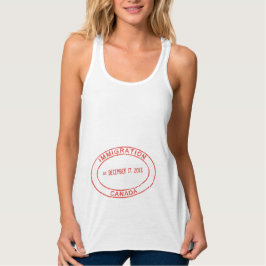 Immigration Visa Stamp Canada Comedy Baby Tanktop
