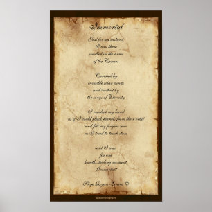 "Immortal" Spirituele poëzie Poster