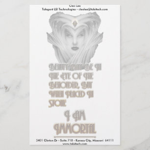 Immortal van schoonheid - oog van de houder briefpapier
