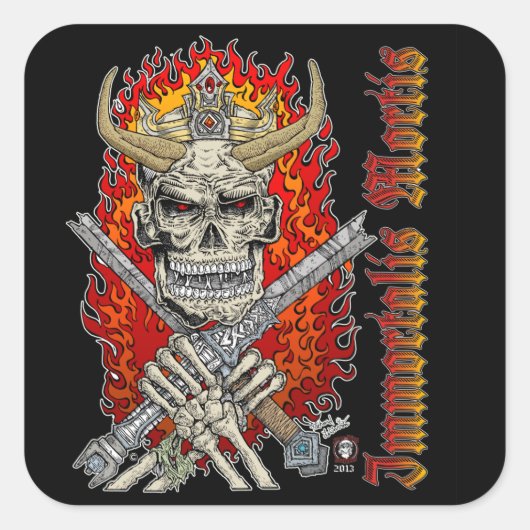 Immortalis Mortis Onsterfelijke Dood sticker slech (Voorkant)