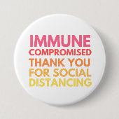 Immune Compromisdank voor sociale vervorming Ronde Button 7,6 Cm (Voorkant)