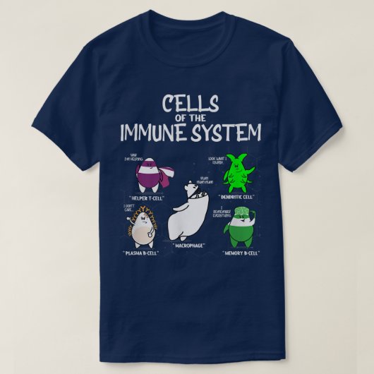 Immune System Cells Biology Cell Science Humor Imm T-shirt (Design voorkant)