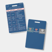Immunisatie Snel Referentie Badge (Voor- en achterkant)