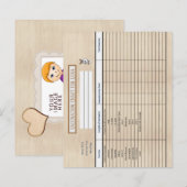 Immunisatiekaart Houten achtergrond (Voorkant / Achterkant)