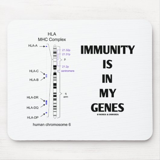 Immuniteit is in mijn genen (immunologisch chromos muismat (Voorkant)