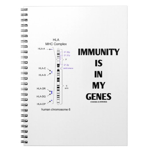 Immuniteit is in mijn genen (immunologisch chromos notitieboek (Voorkant)