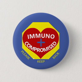Immunogecompromitteerd - Blauw, Geel, Rode Button 