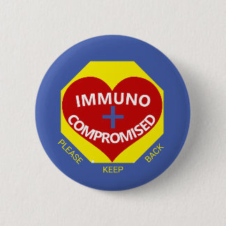 Immunogecompromitteerd - Blauw, Geel, Rode Button 