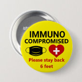 Immunogecompromitteerd - Blijf achter Button (Voorkant /achterkant)