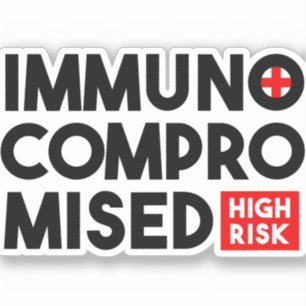 Immunogecompromitteerd hoog risicobewustzijn sticker