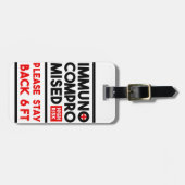 Immunogecompromitteerd Label voor mobiliteitsonder Bagagelabel (Voorkant horizontaal)