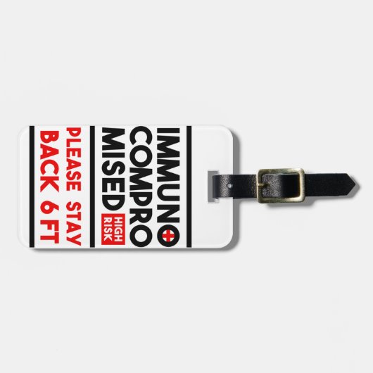 Immunogecompromitteerd Label voor mobiliteitsonder Bagagelabel (Voorkant horizontaal)