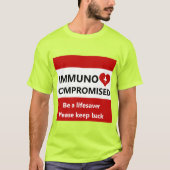 Immunogecompromitteerd - Rood en wit overhemd acht T-shirt (Voorkant)