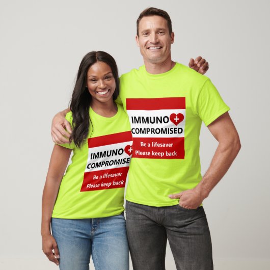 Immunogecompromitteerd - Rood en wit overhemd acht T-shirt (Unisex)