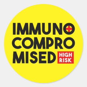 Immunogecompromitteerde Hoogrisicobewustzijn Klass Ronde Sticker