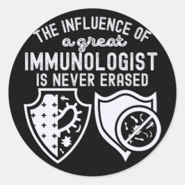Immunologie citaten, immunologie wetenschapper9 ronde sticker