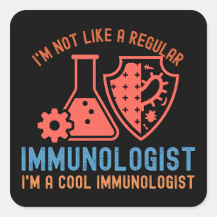 Immunologische Gezegden, Grappige Immunologie9 Vierkante Sticker