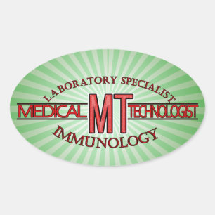 IMMUNOLOGISCHE SPECIALIST MT MEDISCHE TECHNOLOGISC OVALE STICKER