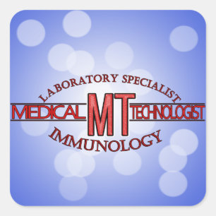 IMMUNOLOGISCHE SPECIALIST MT MEDISCHE TECHNOLOGISC VIERKANTE STICKER