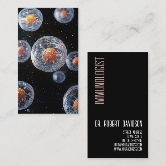 Immunoloog Allergoloog Doctor Medical Modern Bold Visitekaartje (Voorkant / Achterkant)