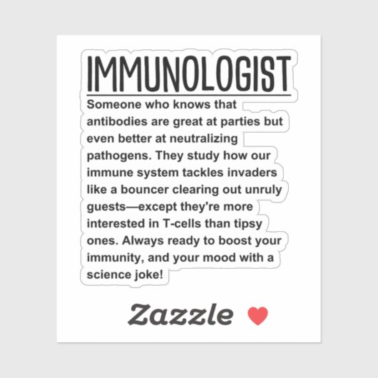 Immunoloog Sticker (Vel)