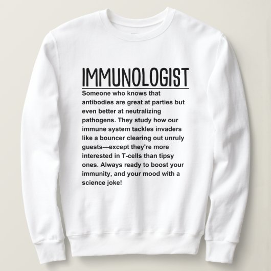 Immunoloog Trui (Design voorkant)