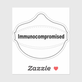 Immuungecompromitteerde vinyl sticker