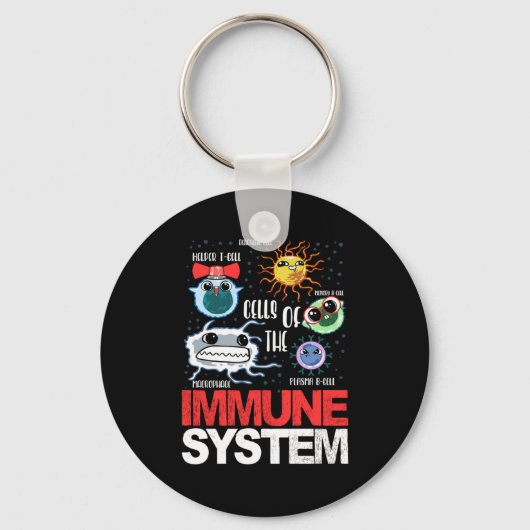 Immuunsysteemcellen Biologie Cell Science Funny Sleutelhanger (Voorkant)