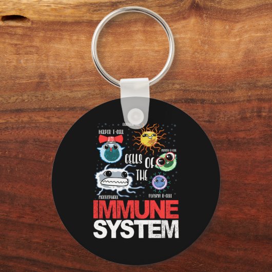 Immuunsysteemcellen Biologie Cell Science Funny Sleutelhanger (Voorkant)