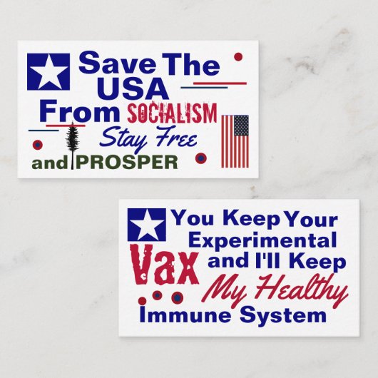 Immuunsysteemgezondheidssocialisme Visitekaartje (Voorkant / Achterkant)