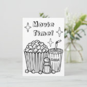 iMovie Time Thema Verjaardagsfeest Kaart (Staand voorkant)