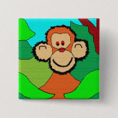 imp chimp vierkante button 5,1 cm (Voorkant)