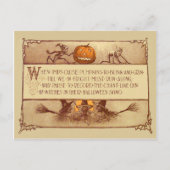 Imp Jack O' Lantern Heks Moon Bat Briefkaart (Voorkant)
