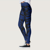 Impact Blue Pony Horse Stallion Bronco Line Art Leggings (Links)