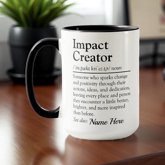 Impact Creator Gepersonaliseerd Waarderingscadeau Mok