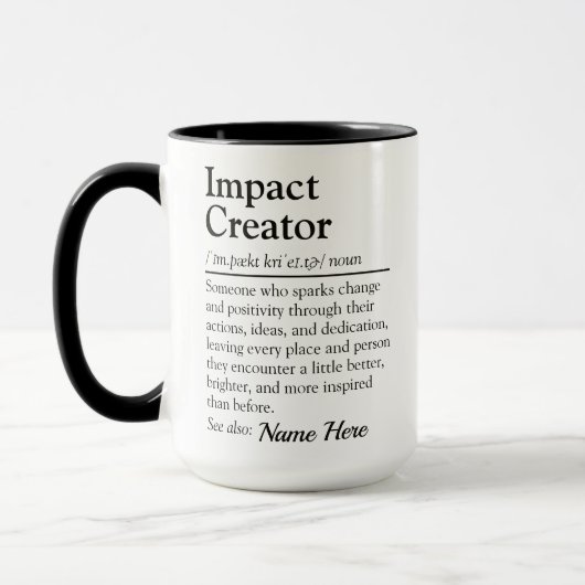 Impact Creator Personalized Appreciation Gift Mok (Links)
