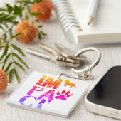 Impact Lion Design - Bold Wildlife Art Sleutelhanger (Voorkant Rechts)